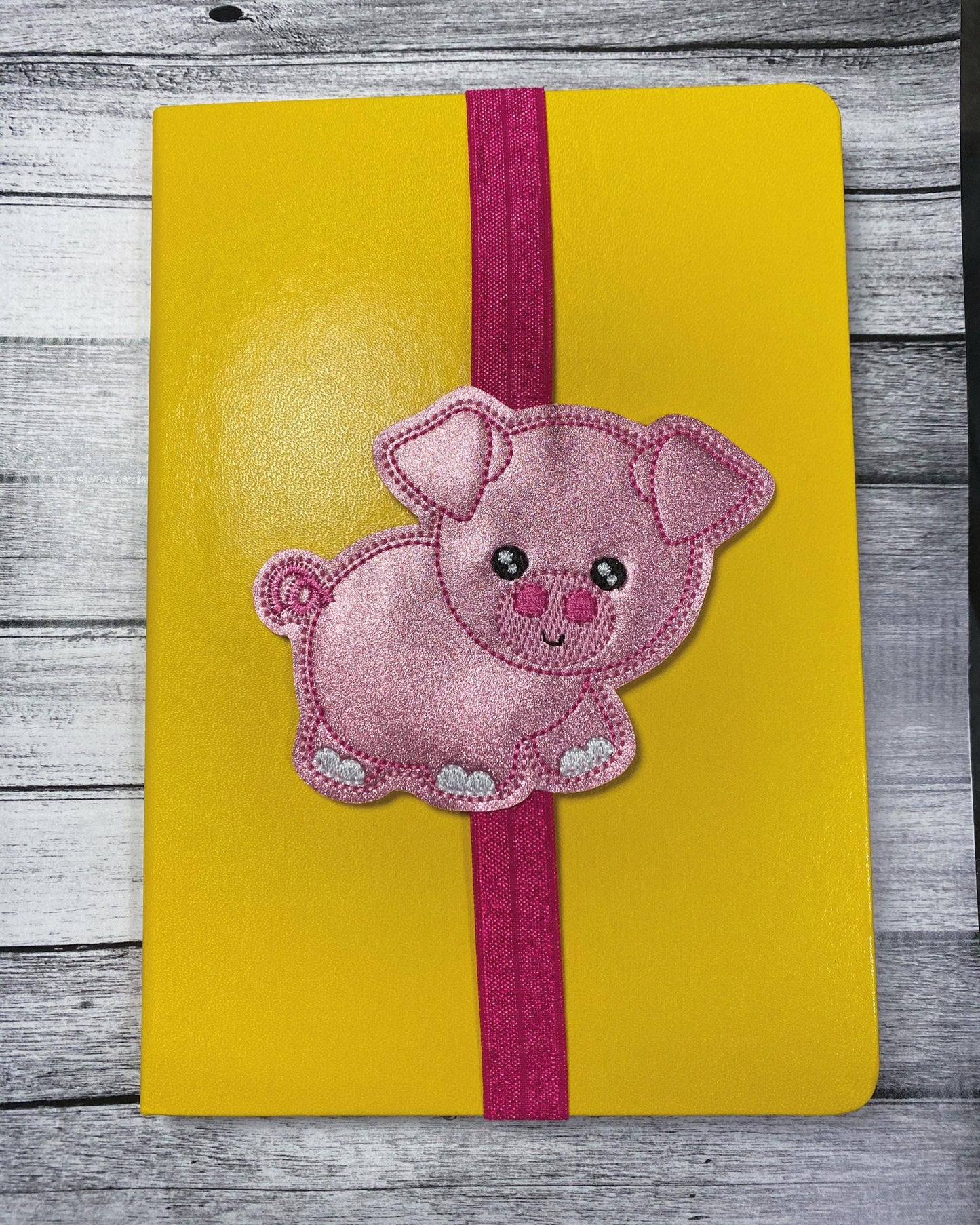 Pig Book Band - Embroidery Design, Digital File