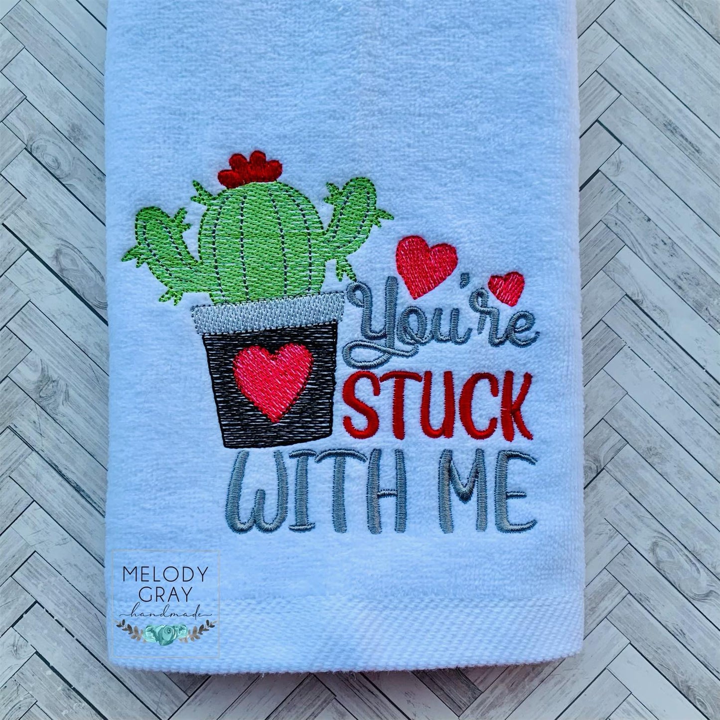 You're Stuck With Me - 3 sizes- Digital Embroidery Design