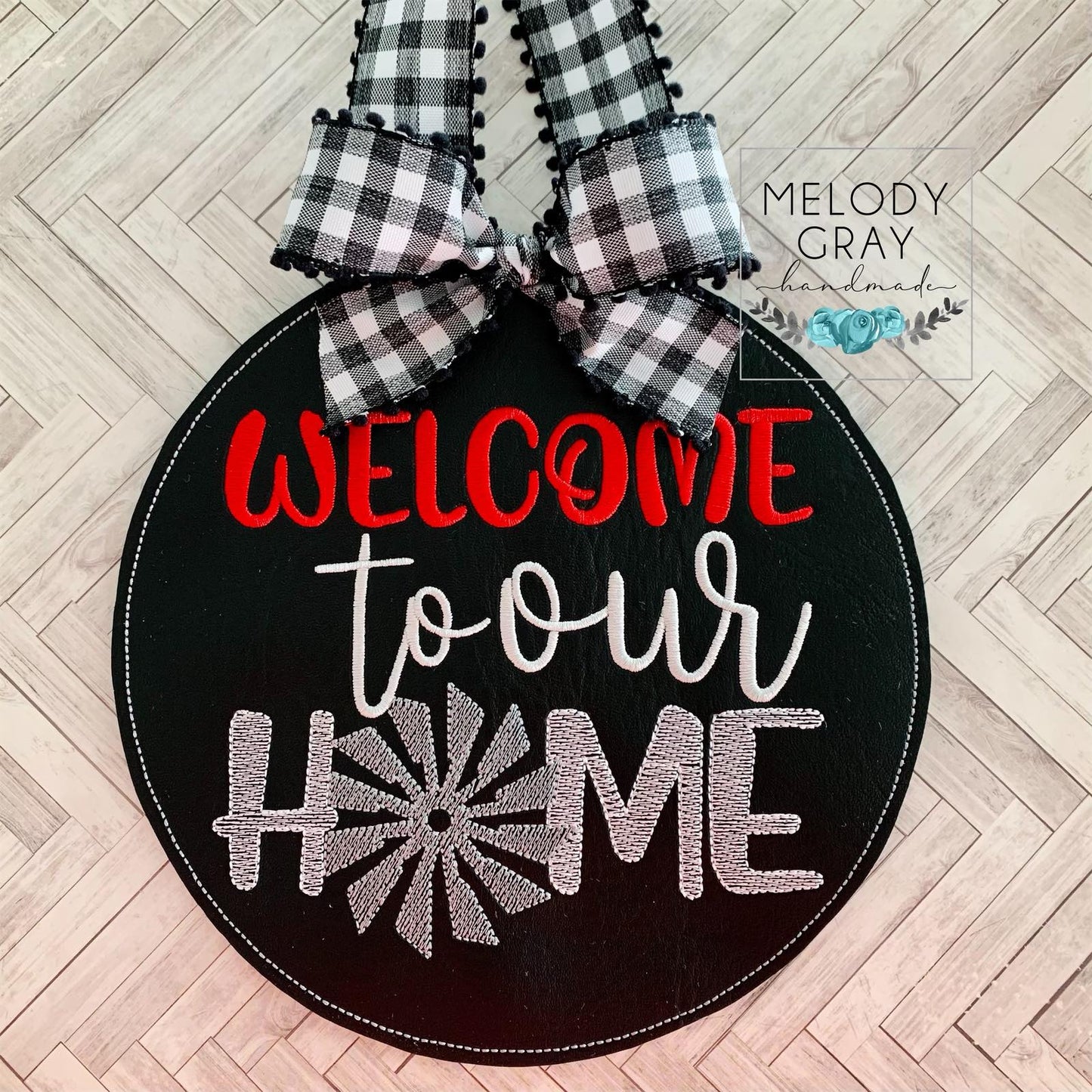 Welcome to our Home Windmill Door Hanger - 3 sizes - Digital Embroidery Design