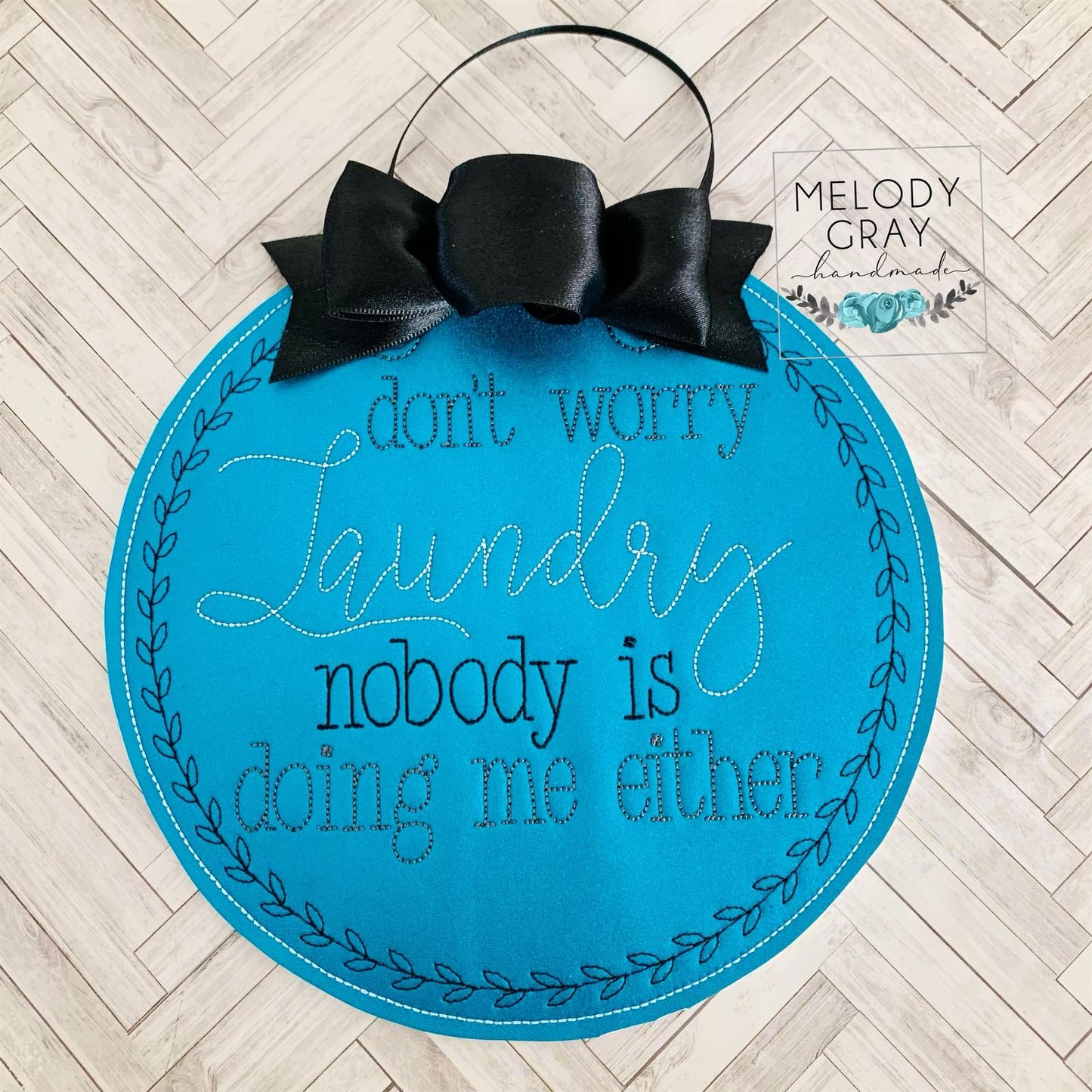 Laundry Doing Me Either Sign - 3 sizes - Digital Embroidery Design