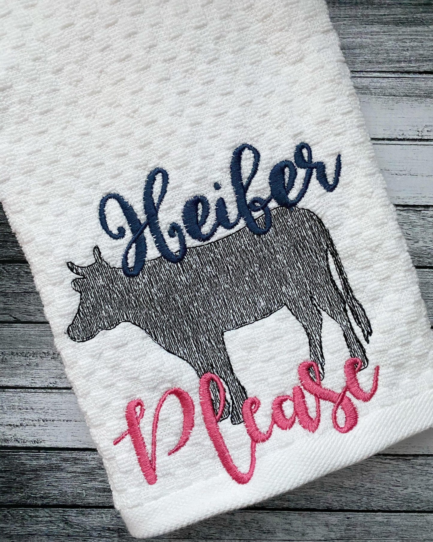 Heifer Please - 2 sizes- Digital Embroidery Design