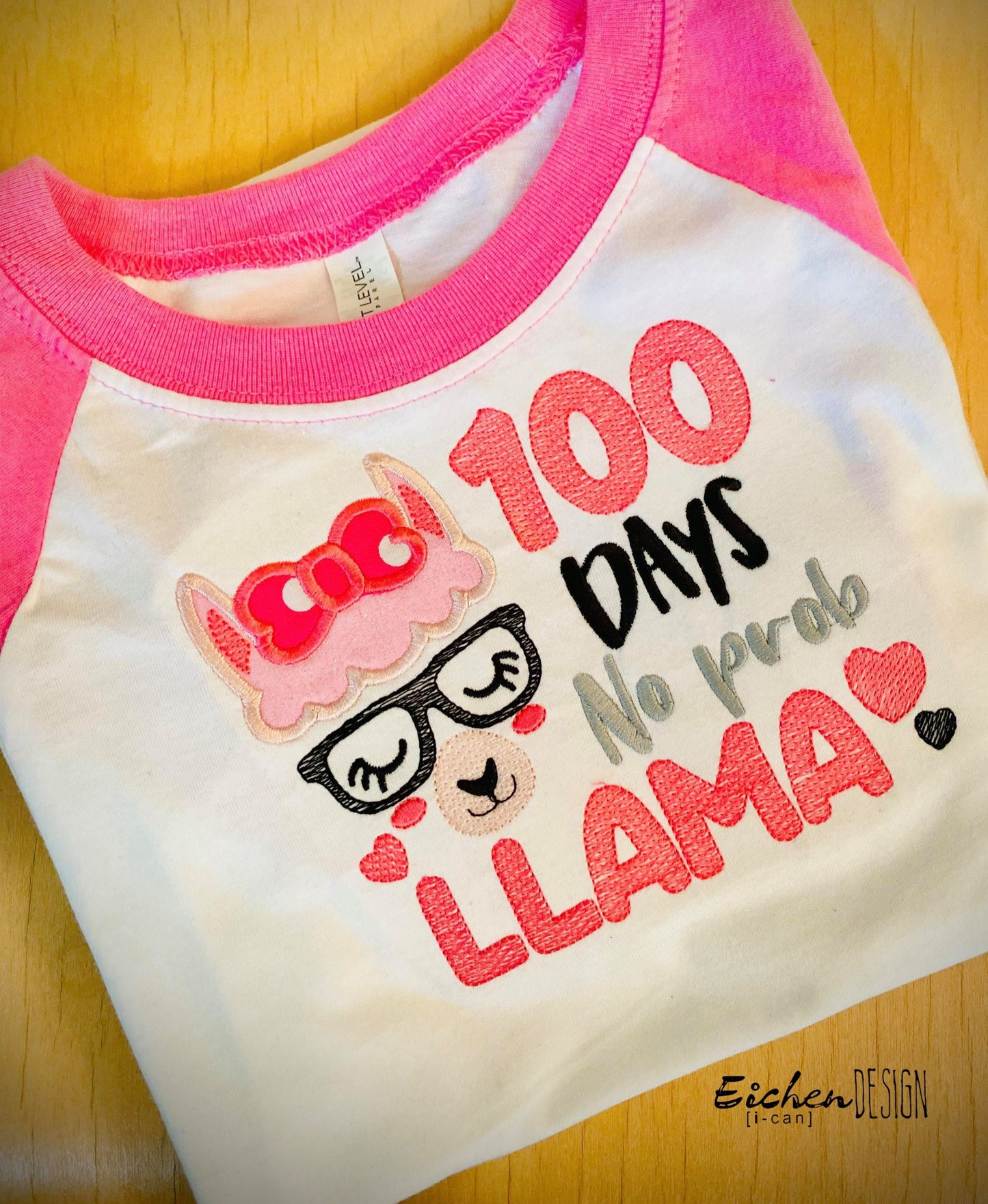 100 Days No Prob Llama - 2 sizes- Digital Embroidery Design