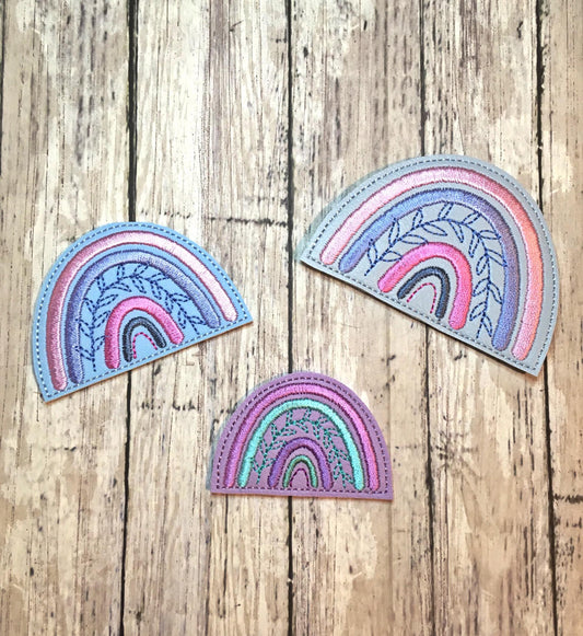 Boho Rainbow Felties - 3 sizes - 4x4 and 5x7 Grouped- Digital Embroidery Design