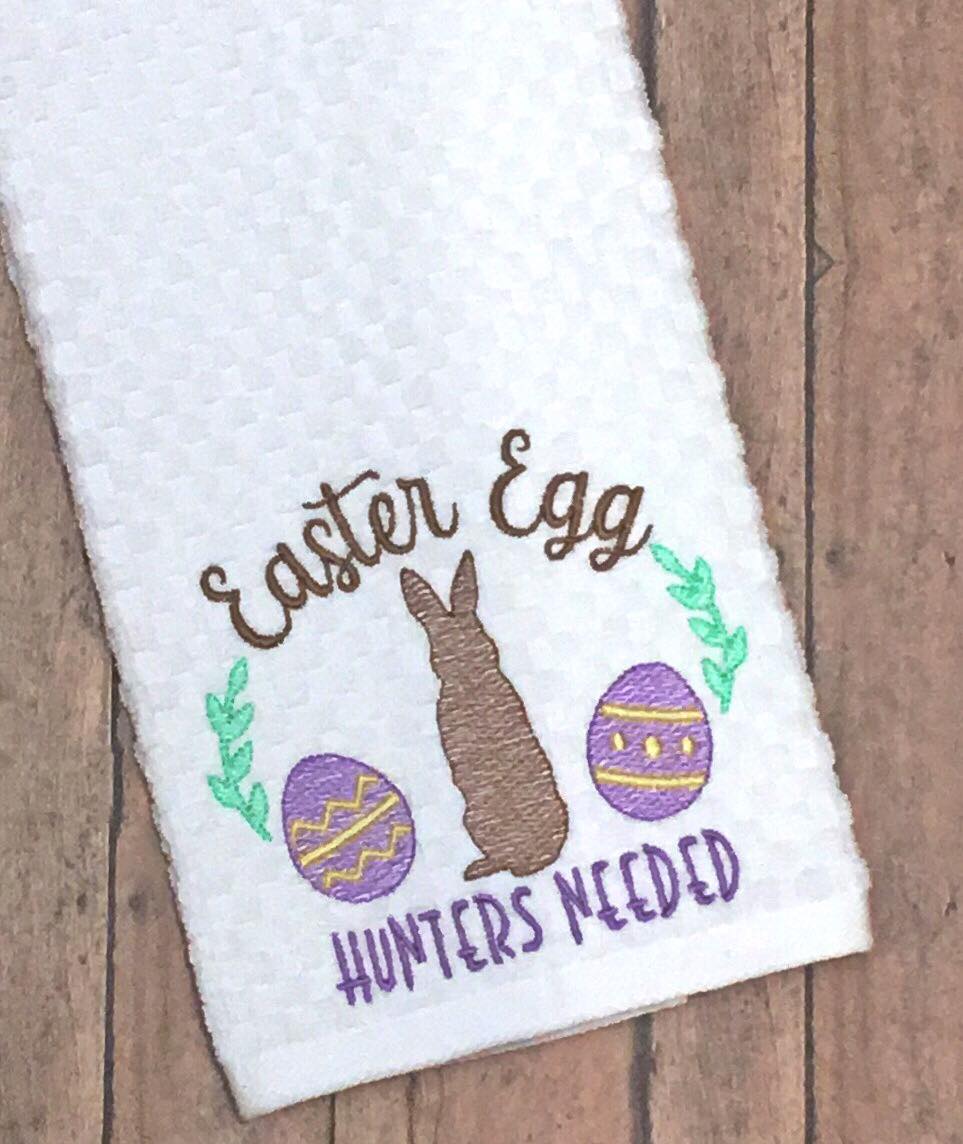 Easter Egg Hunters Needed - 3 sizes- Digital Embroidery Design