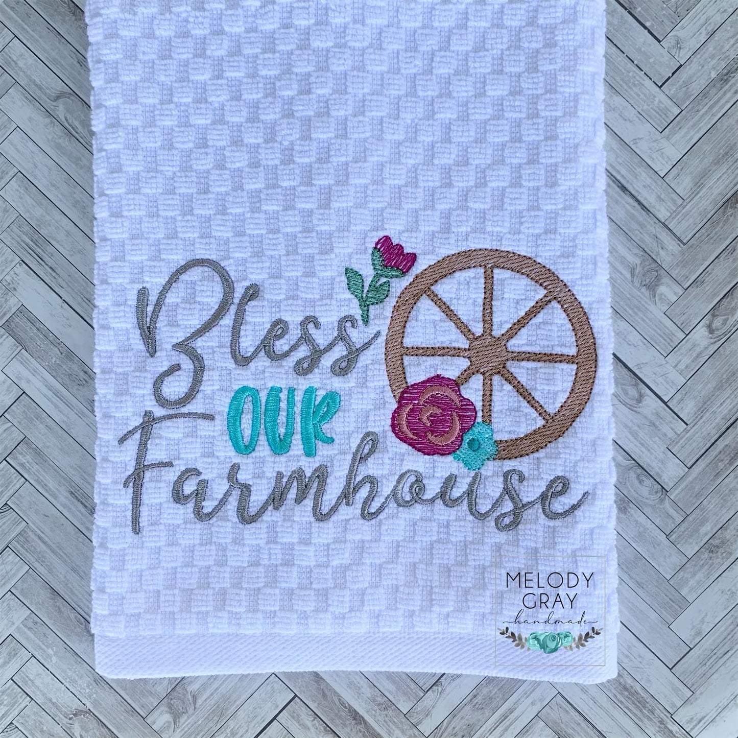 Bless Our Farmhouse- 3 sizes- Digital Embroidery Design