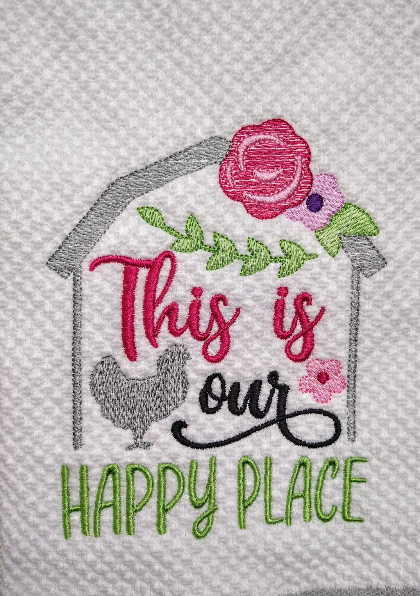 This is our Happy Place - 2 sizes- Digital Embroidery Design