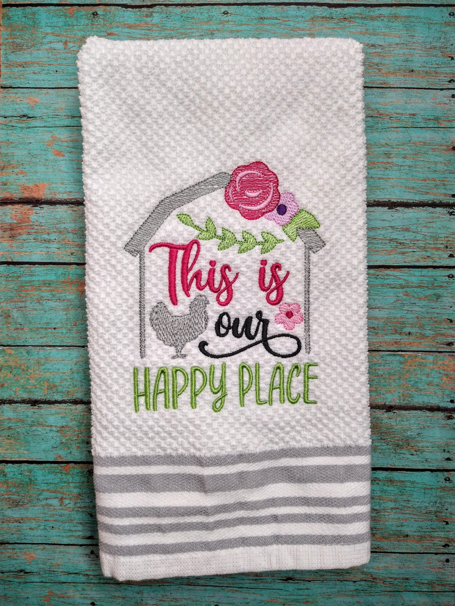 This is our Happy Place - 2 sizes- Digital Embroidery Design