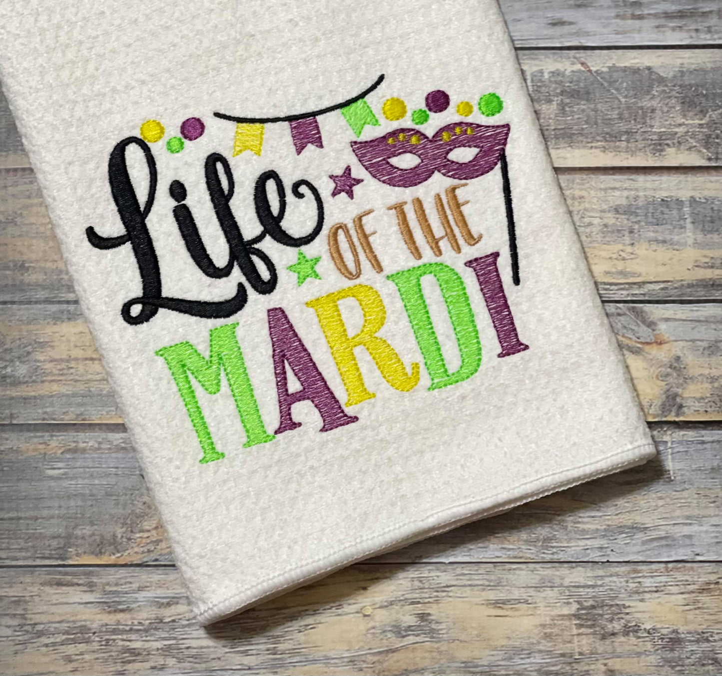 Life of the Mardi- 2 sizes- Digital Embroidery Design