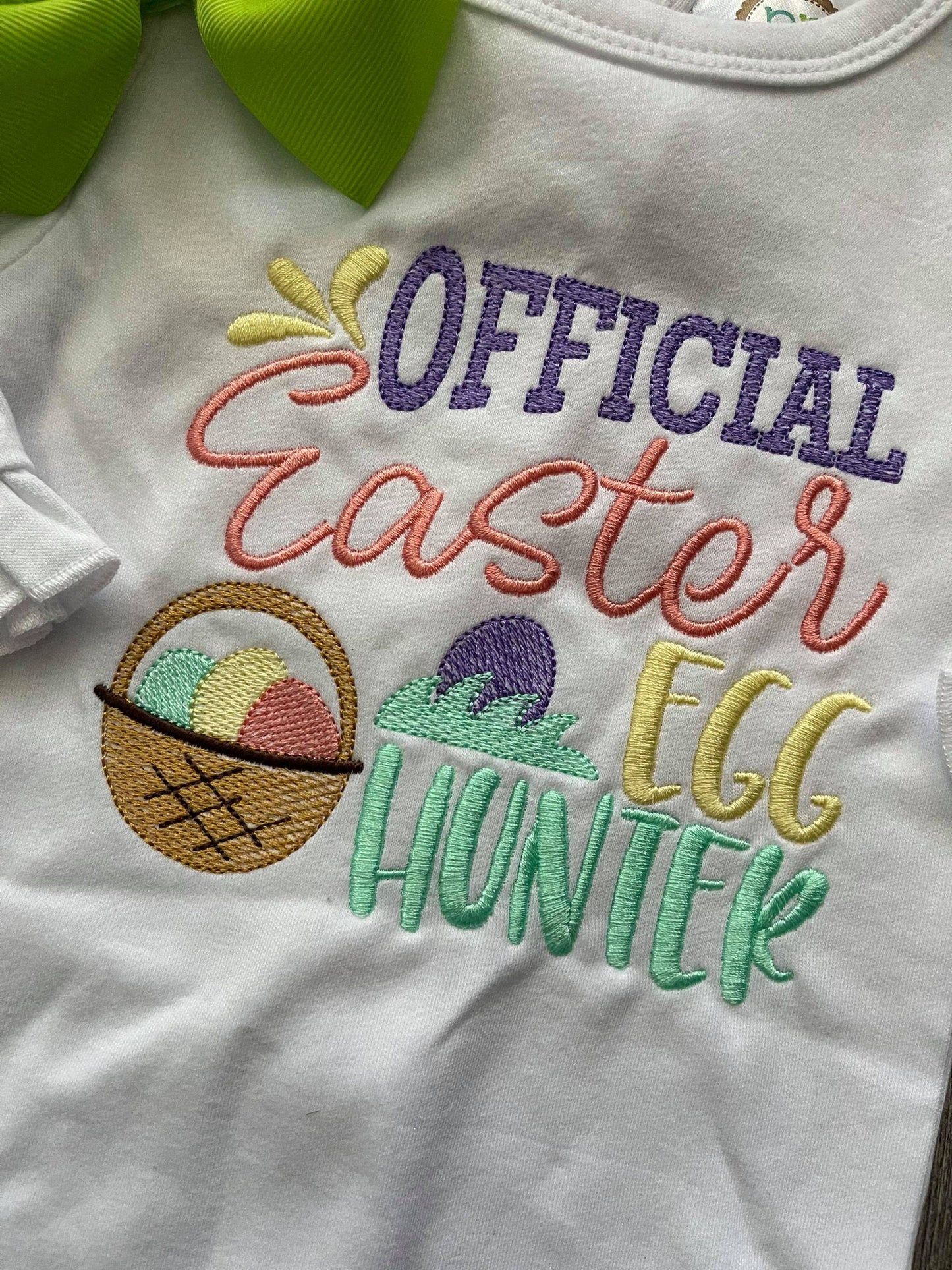 Official Easter Egg Hunter - 2 sizes- Digital Embroidery Design