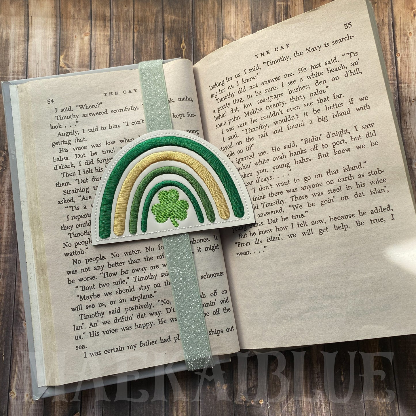 Boho Rainbow Shamrock Book Band - Embroidery Design, Digital File