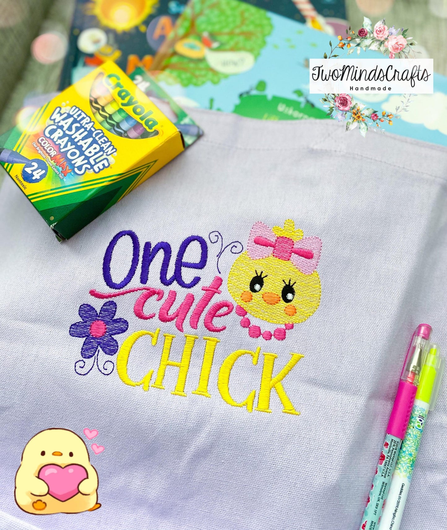 One Cute Chick - 2 sizes- Digital Embroidery Design