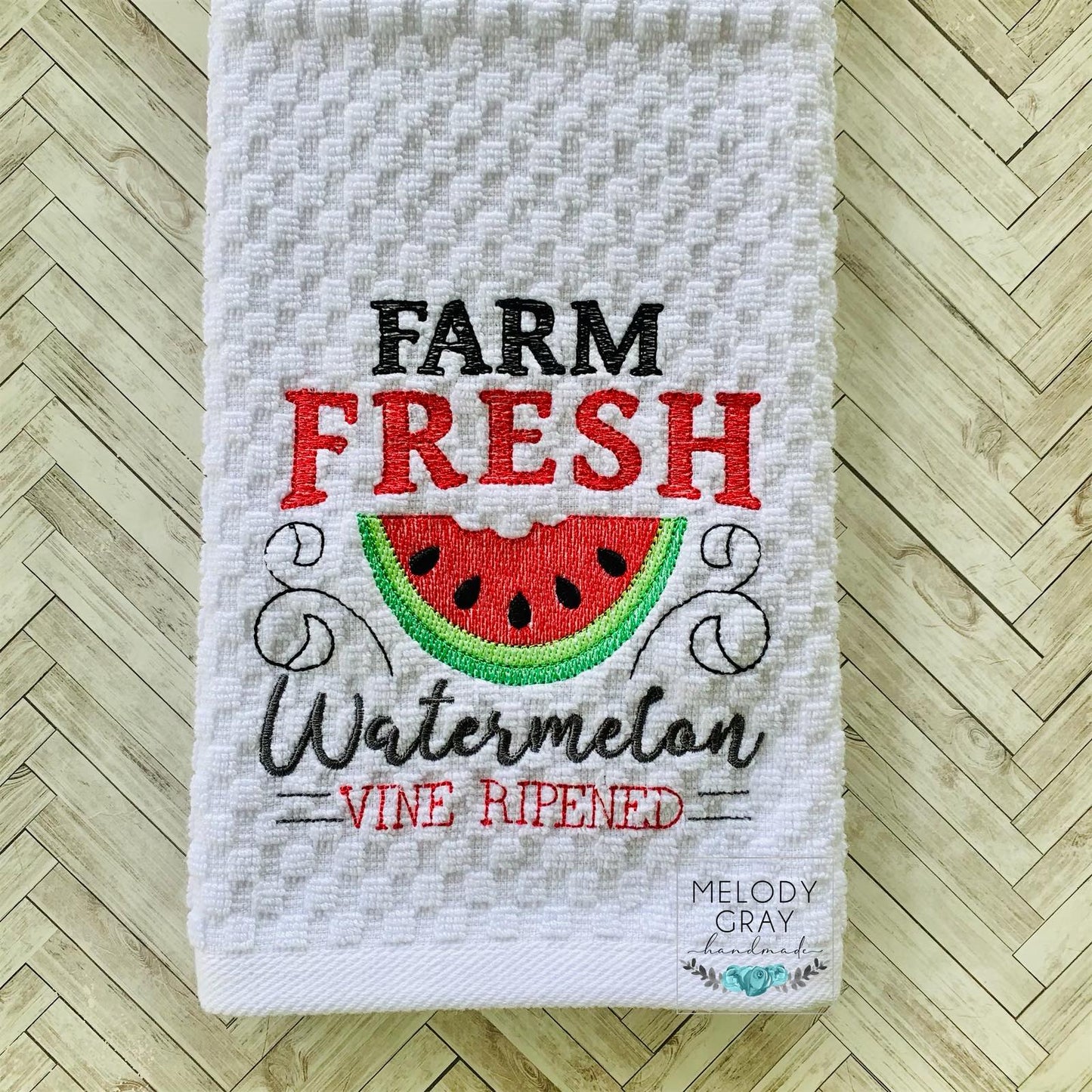 Farm Fresh Watermelon - 3 sizes- Digital Embroidery Design