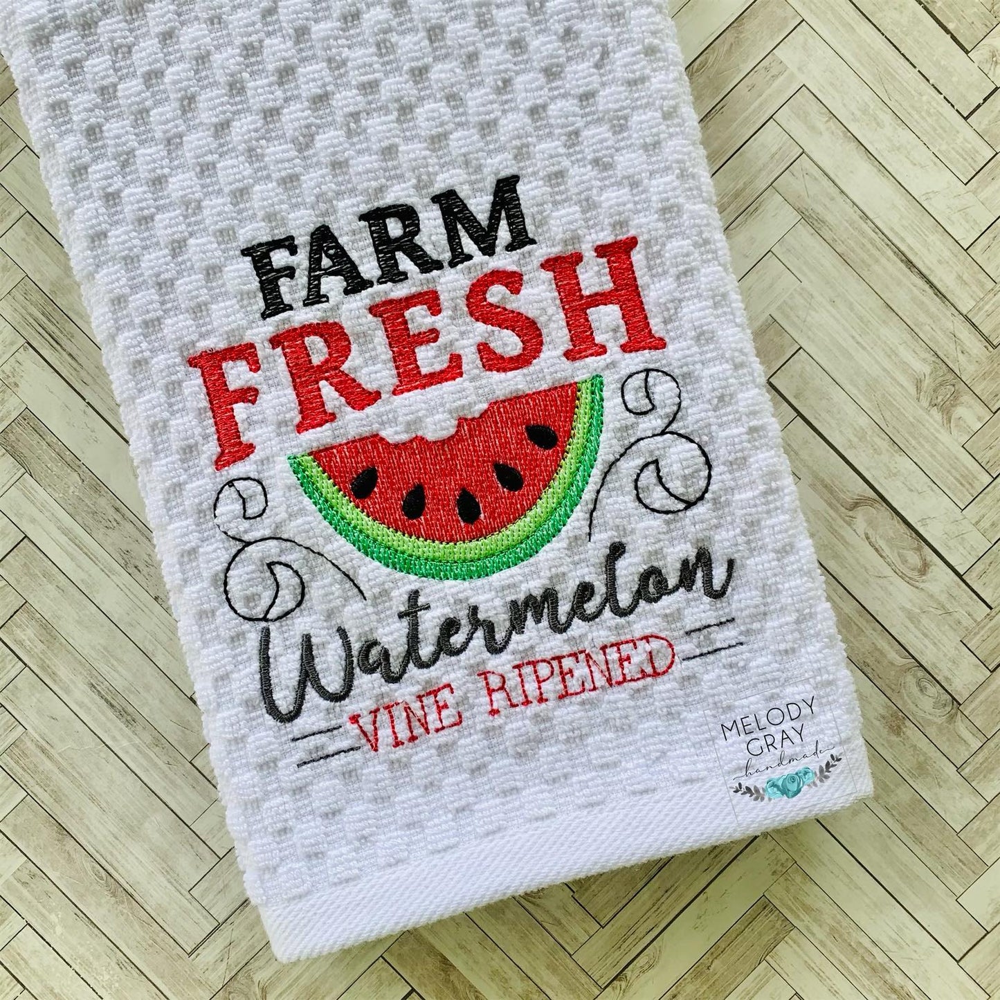 Farm Fresh Watermelon - 3 sizes- Digital Embroidery Design