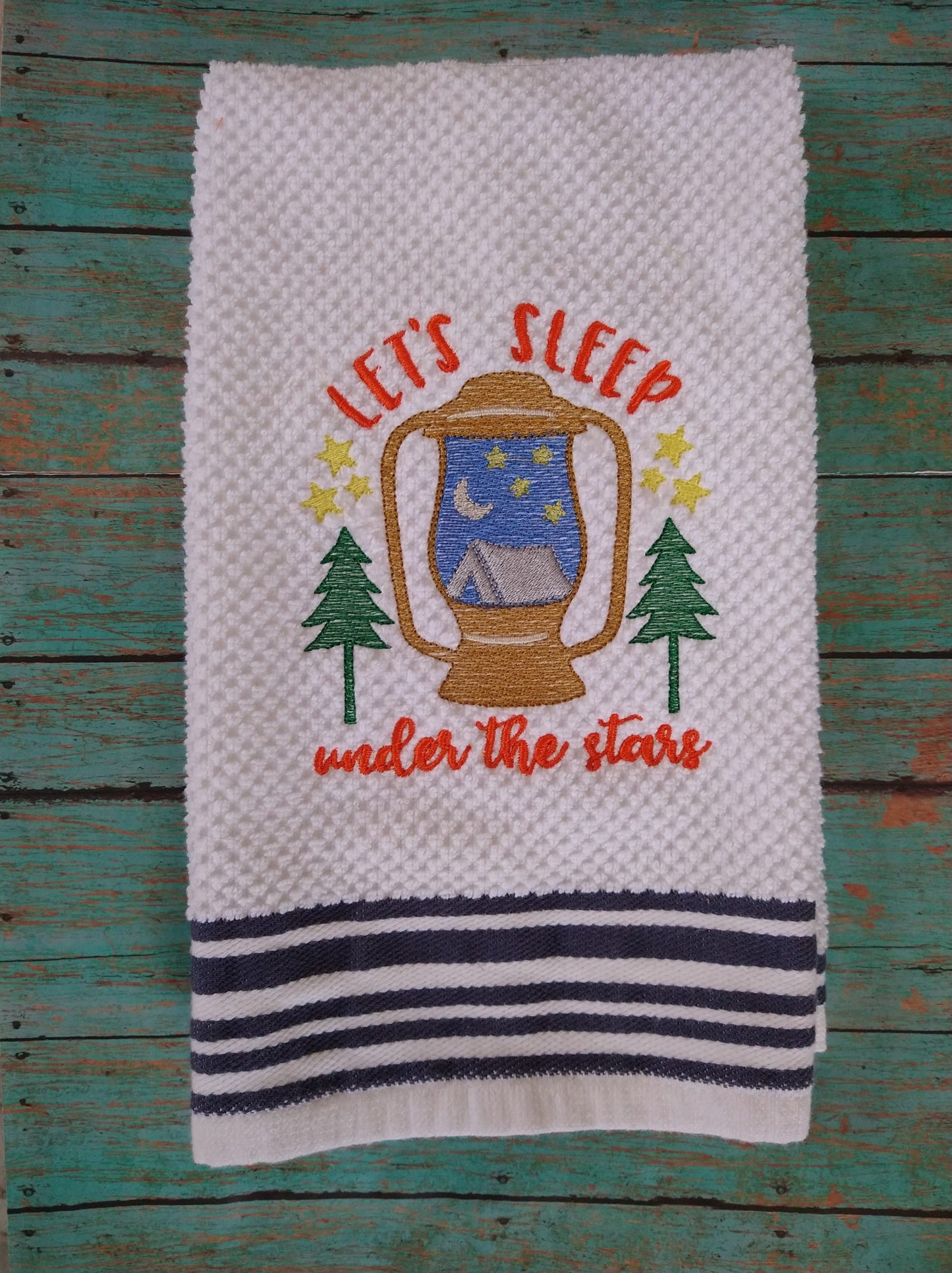 Let's Sleep Under The Stars - 3 sizes- Digital Embroidery Design