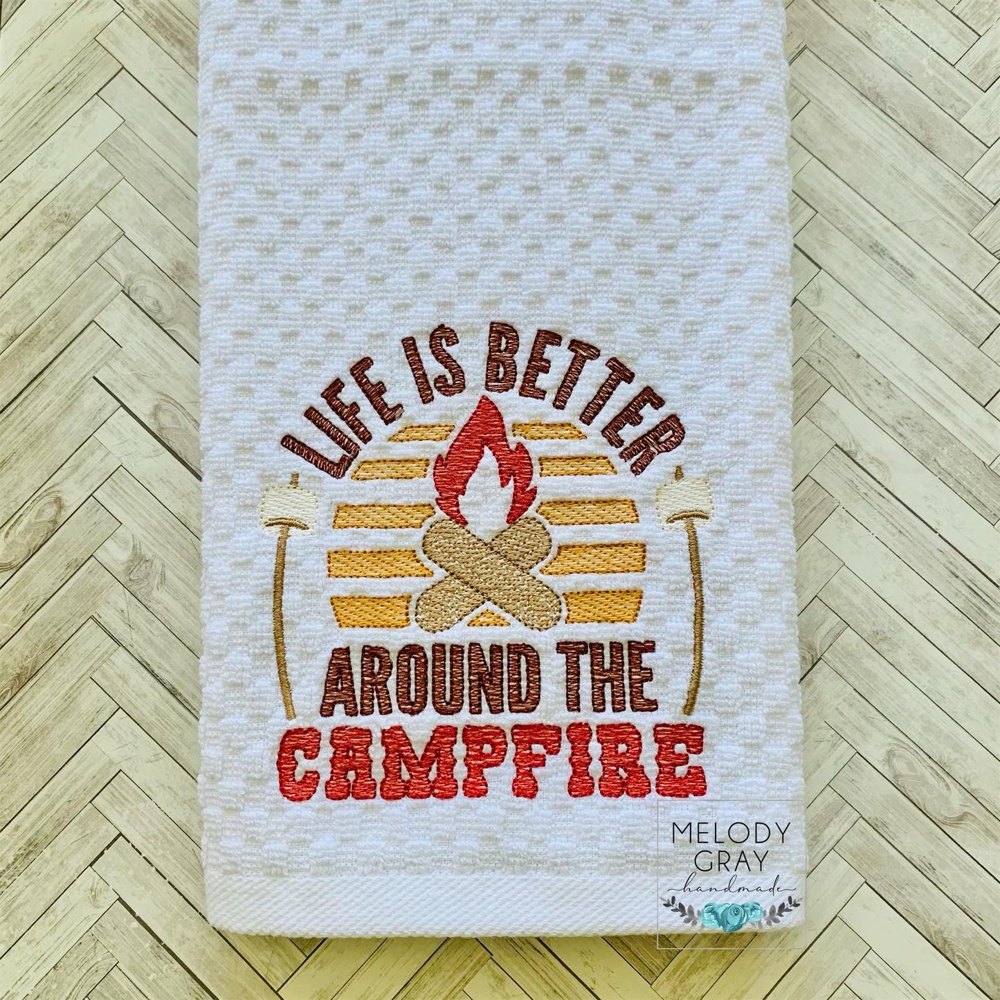 Life is better around the campfire - 2 sizes- Digital Embroidery Design