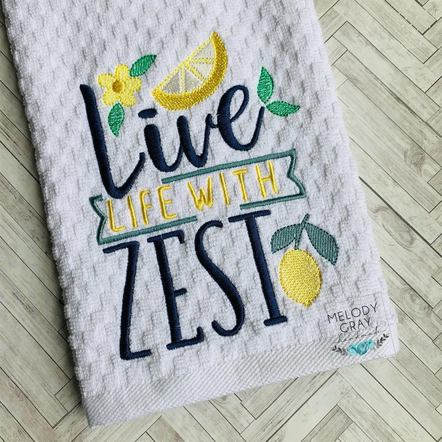 Live Life with Zest - 2 sizes- Digital Embroidery Design
