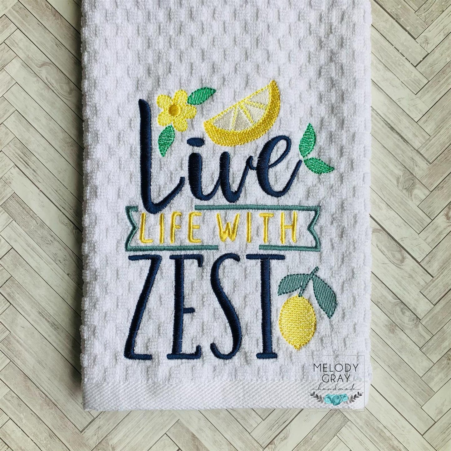 Live Life with Zest - 2 sizes- Digital Embroidery Design