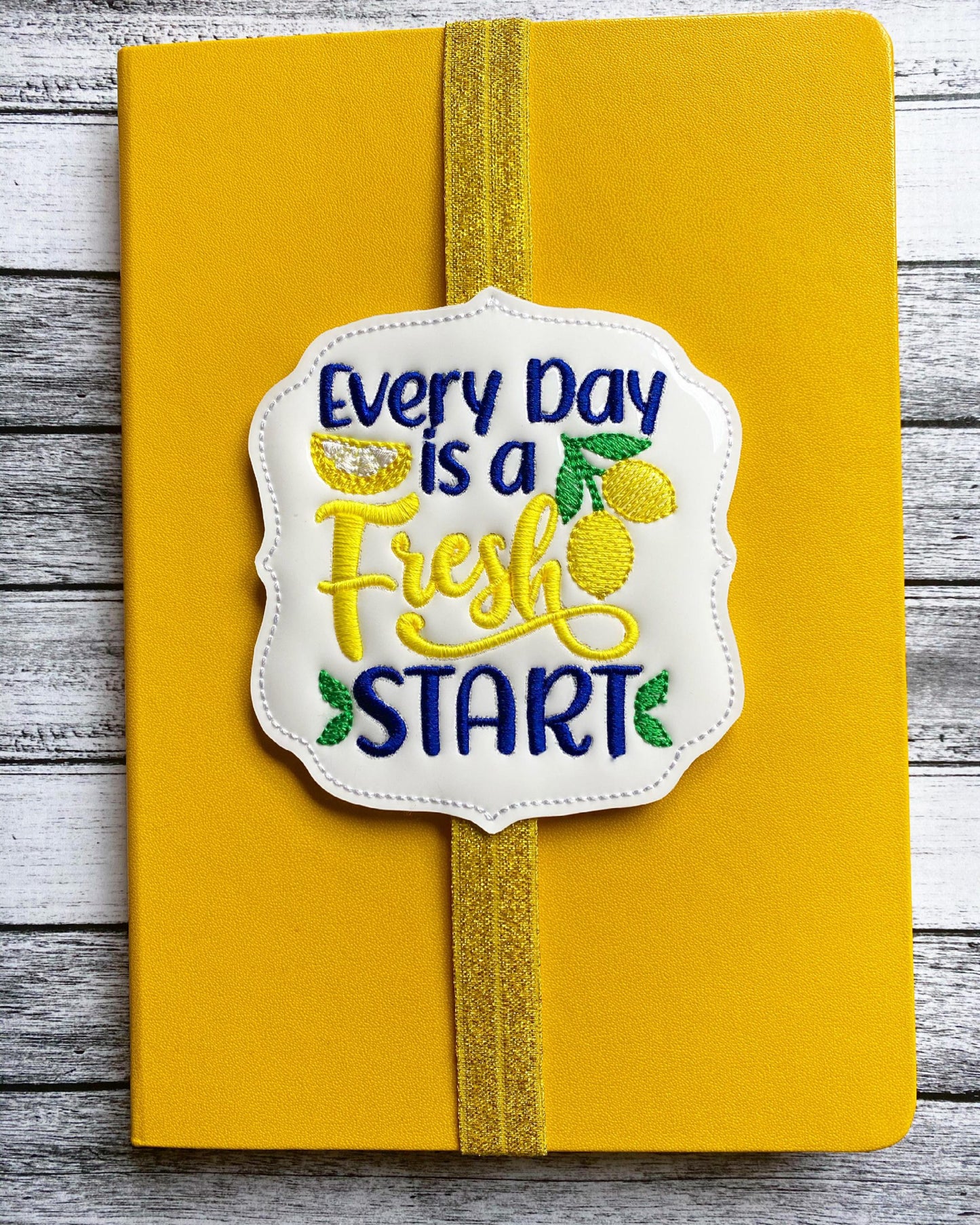 Every Day is a Fresh Start Book Band - Embroidery Design, Digital File