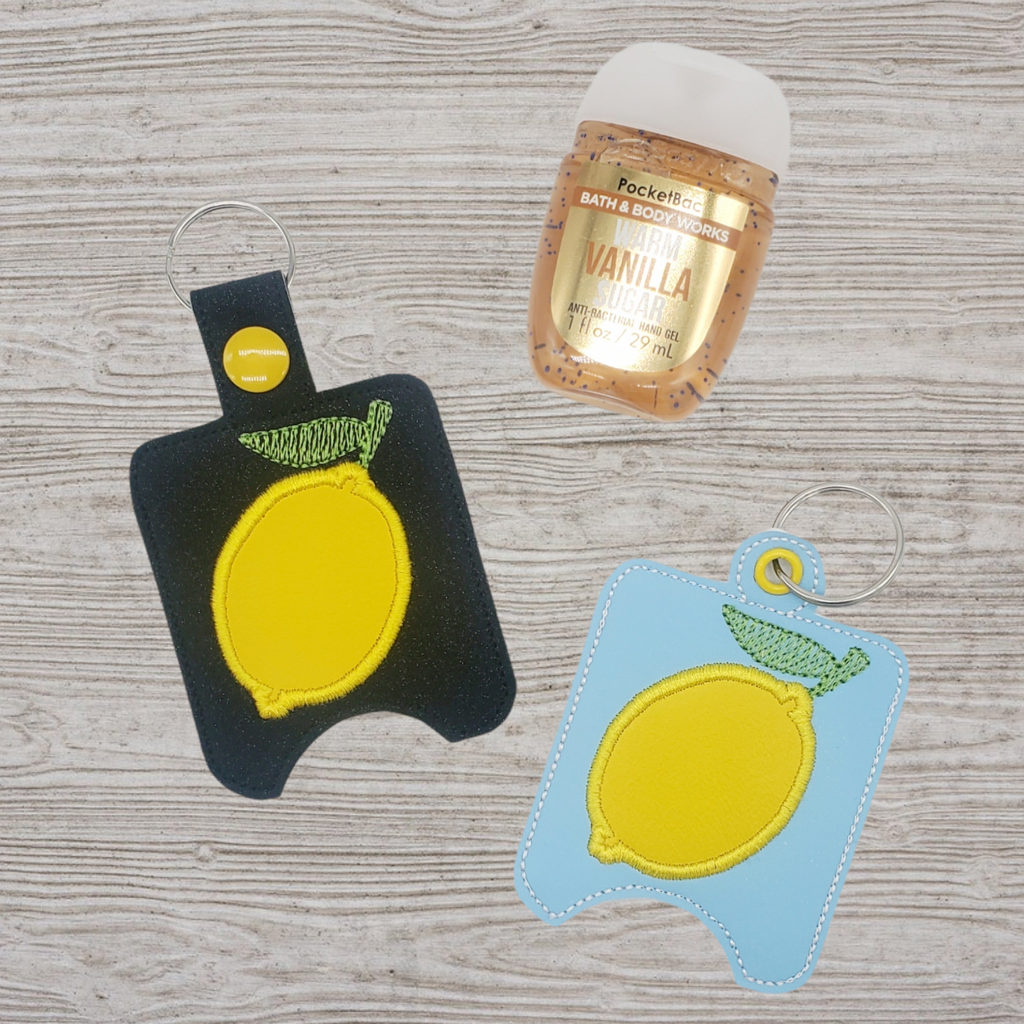 Lemon Applique Sanitizer Holders - DIGITAL Embroidery DESIGN