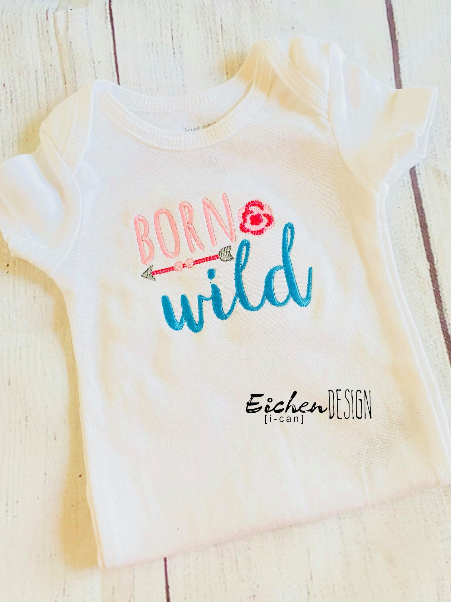 Boho Born Wild- 3 sizes- Digital Embroidery Design