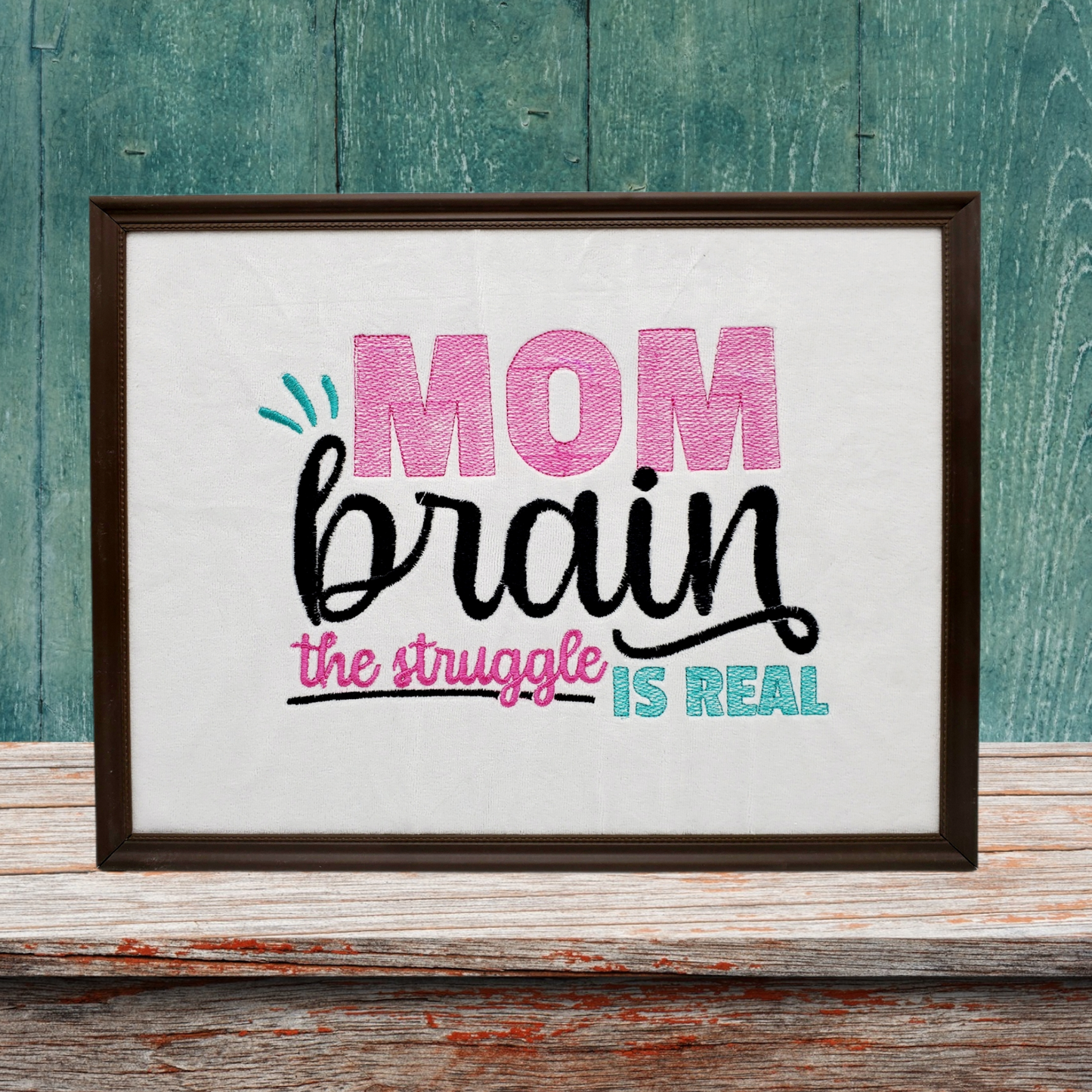 Mom Brain - 3 sizes- Digital Embroidery Design