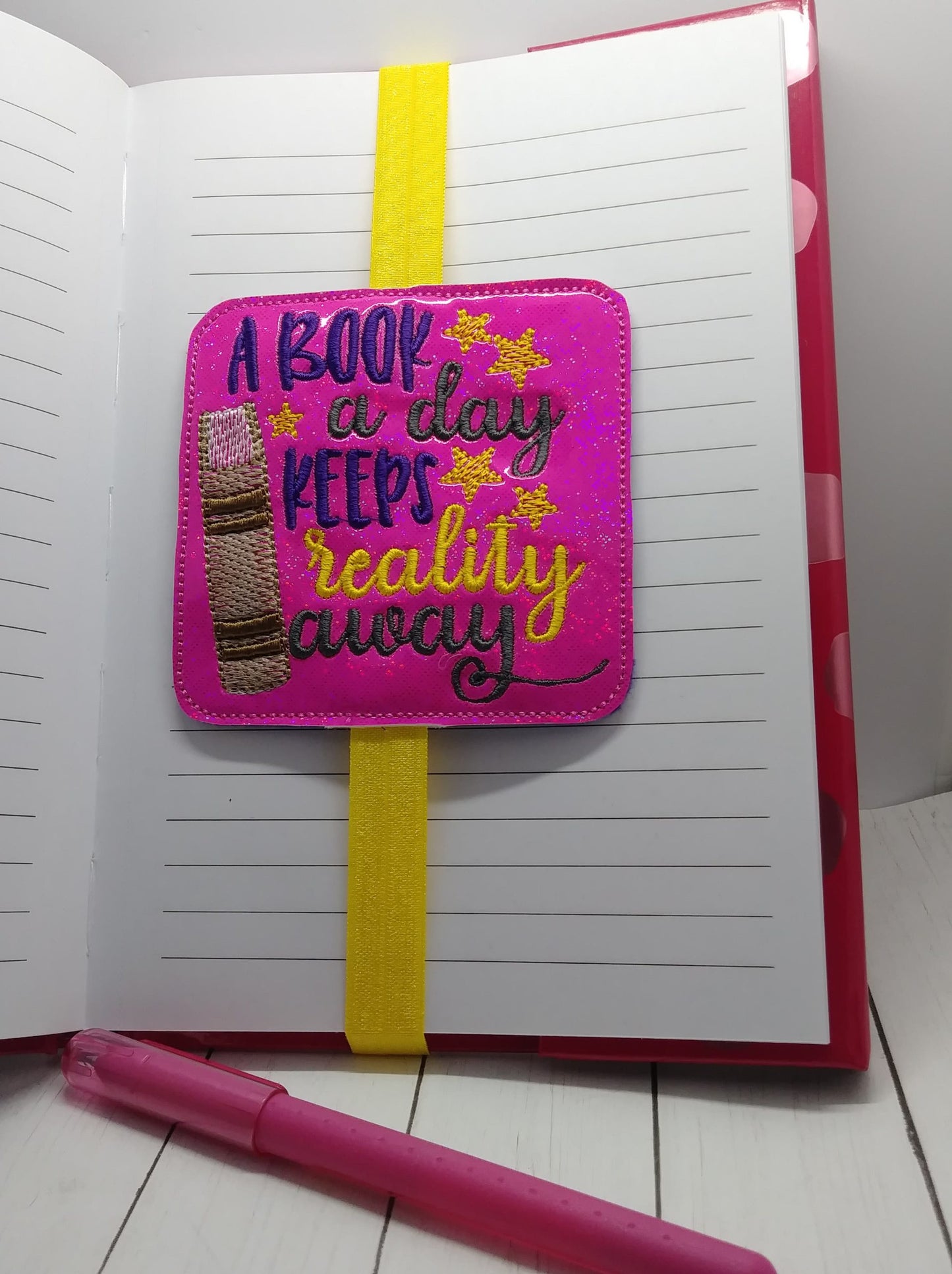 A book a day Book Band - Embroidery Design, Digital File