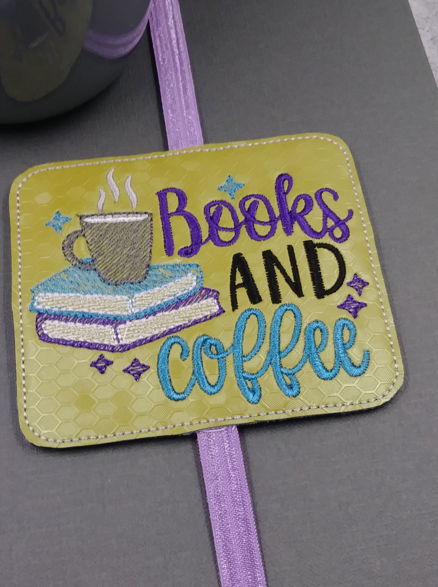 Books and Coffee Book Band - Embroidery Design, Digital File