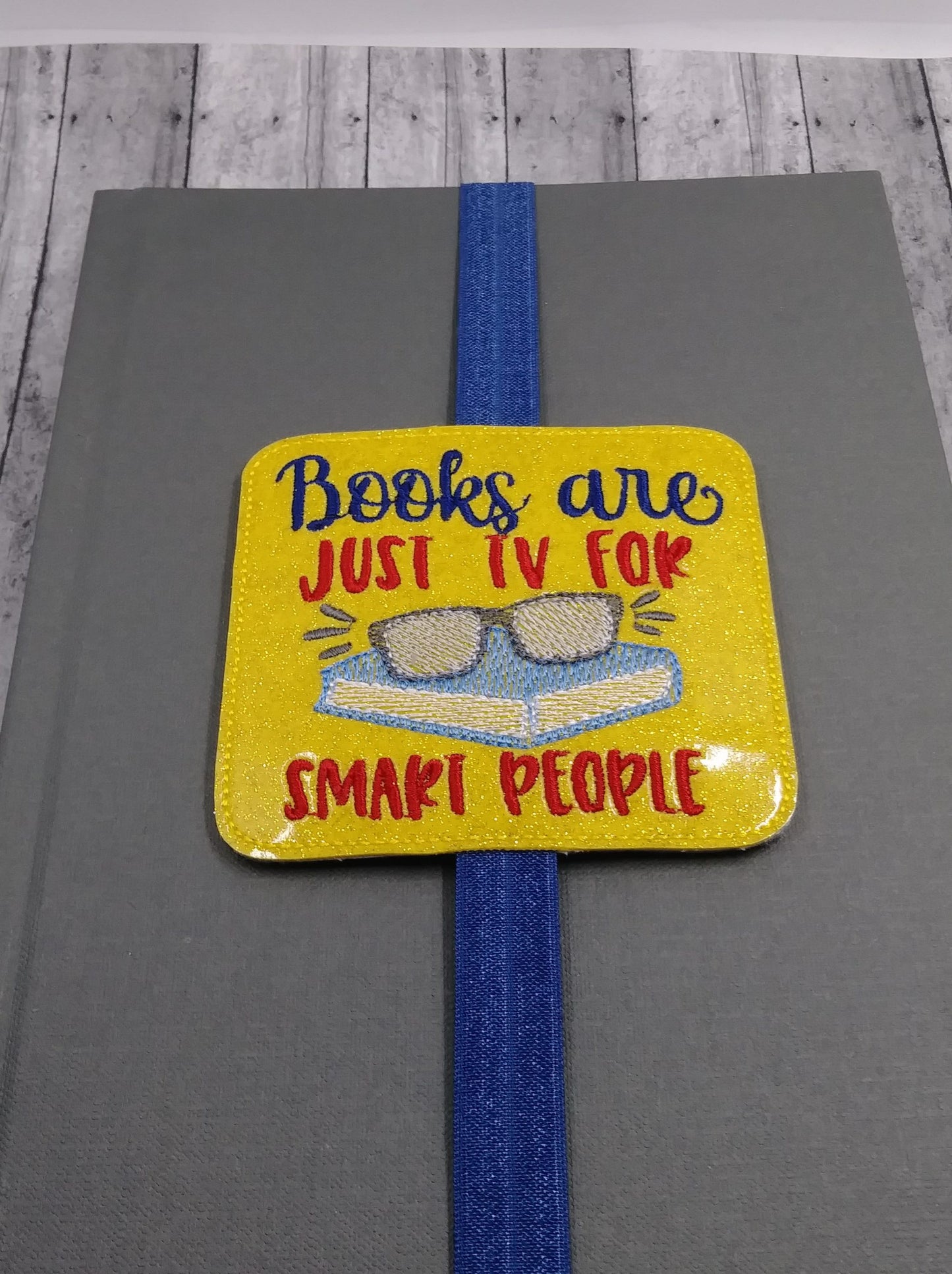 Tv for smart people Book Band - Embroidery Design, Digital File
