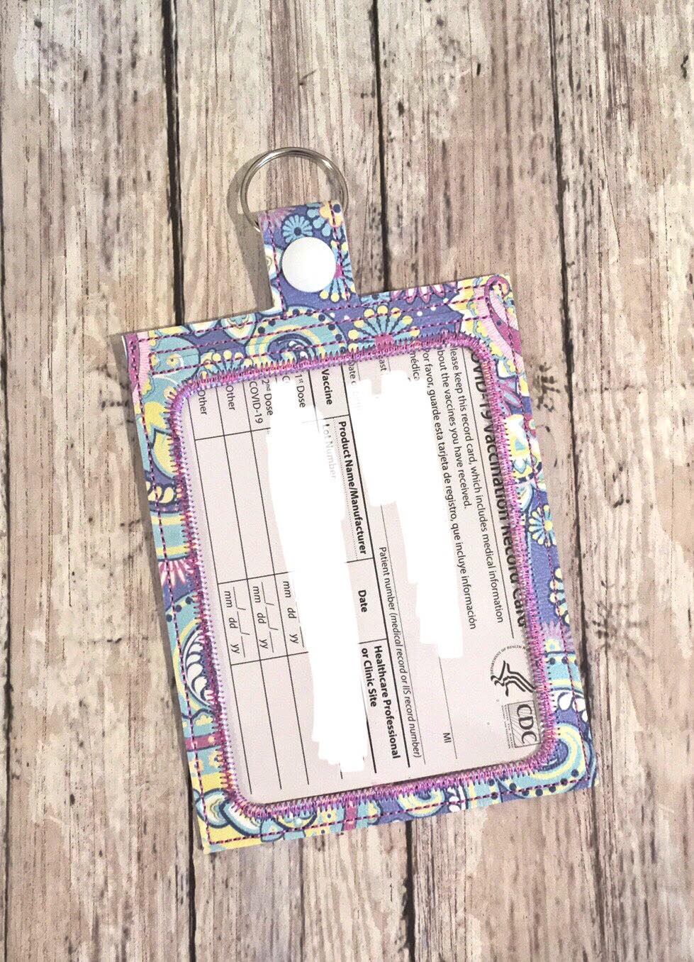 Vertical Vaccination Card Holder Snaptab 5x7