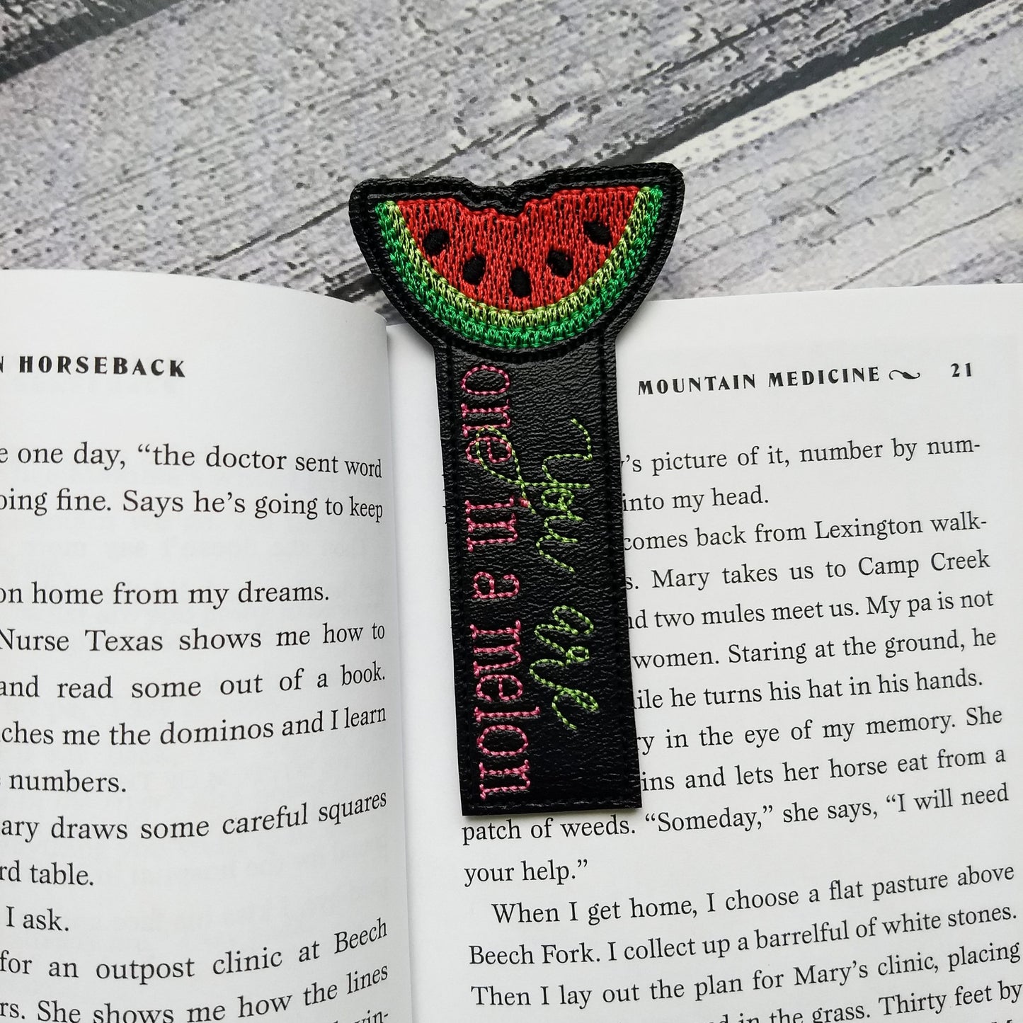 One in a Melon Bookmark 4x4 and 5x7 Grouped - Digital Embroidery Design
