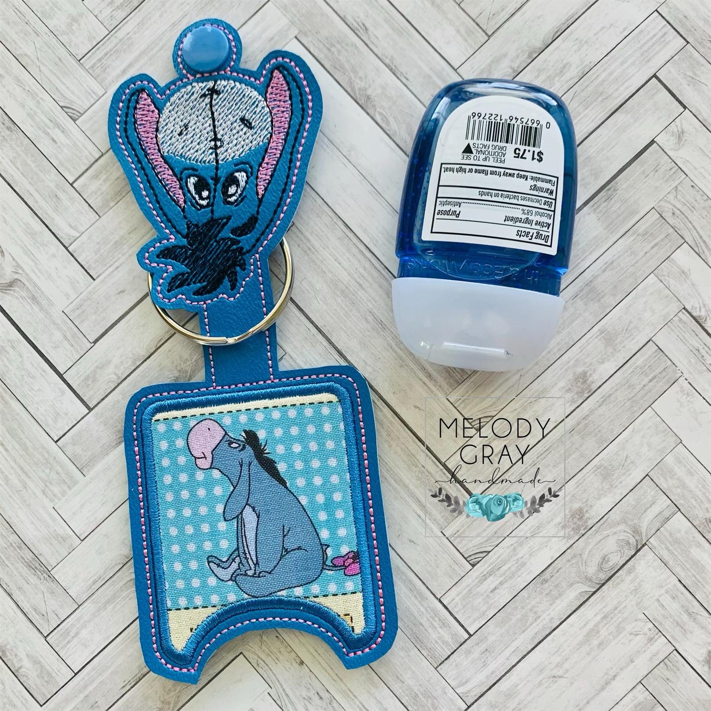 Sad Donkey Applique Fold Over Sanitizer Holder 5x7- DIGITAL Embroidery DESIGN