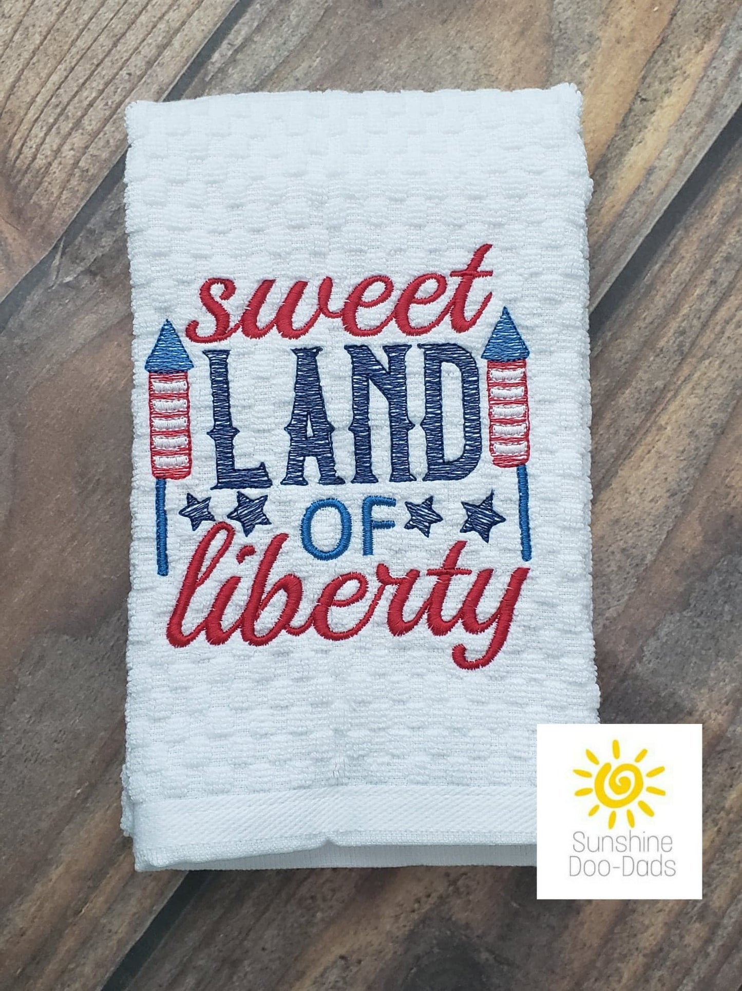Sweet Land of Liberty - 4 sizes- Digital Embroidery Design