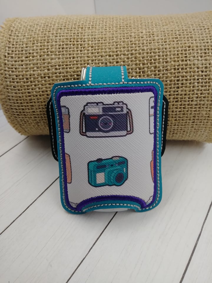 Camera Applique Fold Over Sanitizer Holder 5x7- DIGITAL Embroidery DESIGN