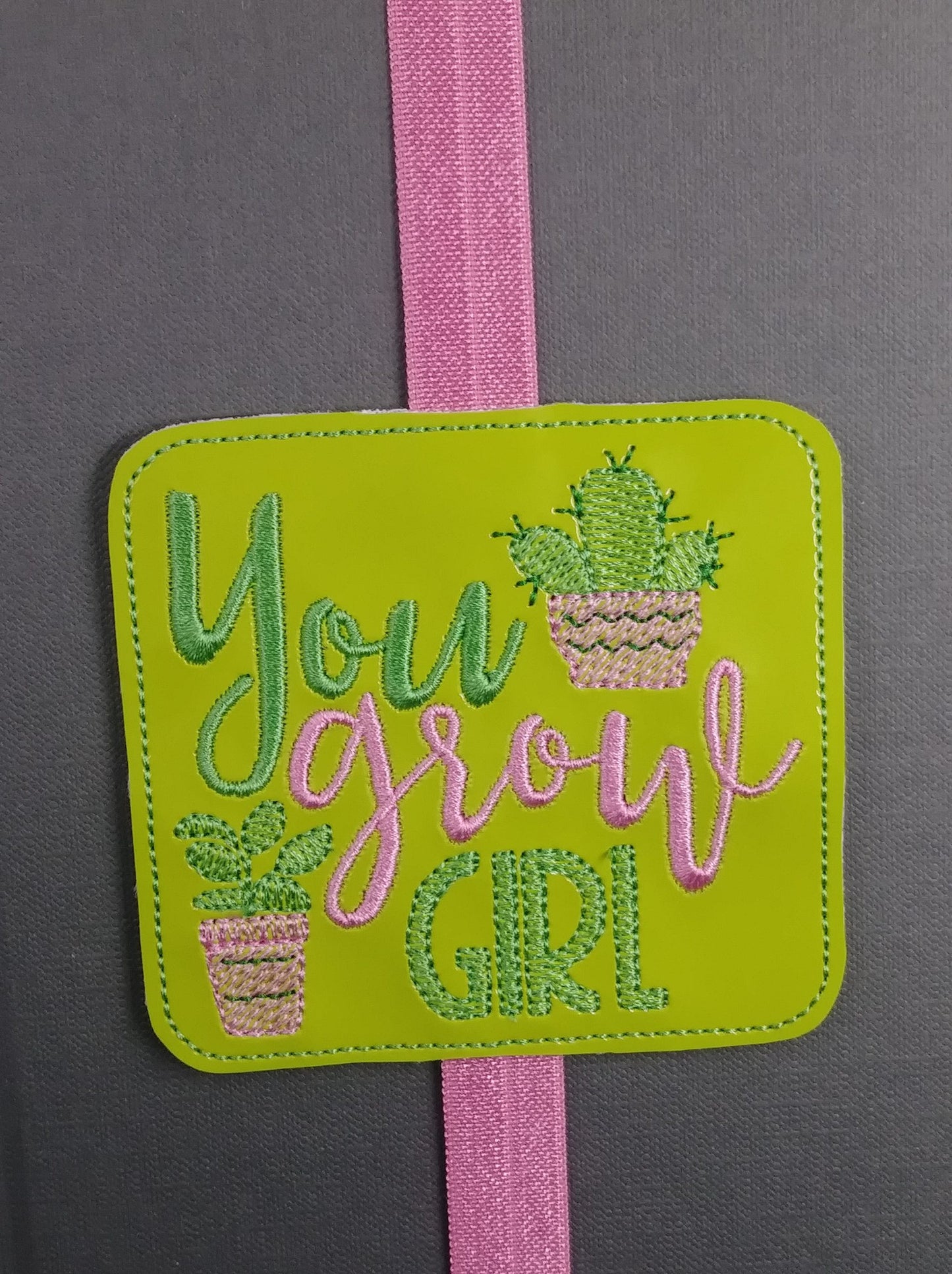 You Grow Girl Book Band - Embroidery Design, Digital File