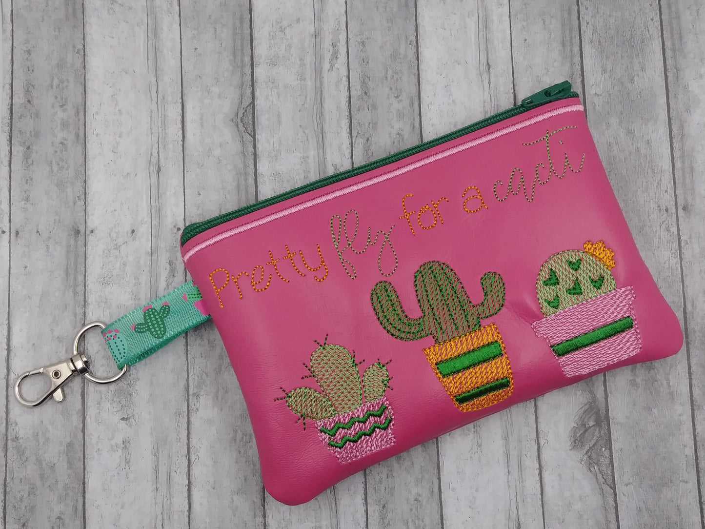 Pretty Fly For a Cacti Zipper Bag - 2 sizes - Digital Embroidery Design