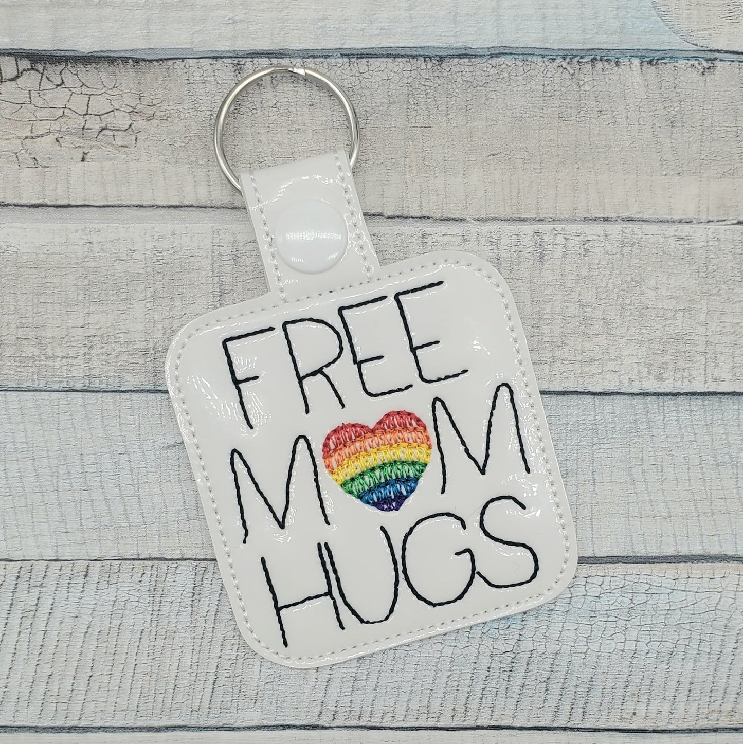 Free Mom Hugs Fobs - DIGITAL Embroidery DESIGN