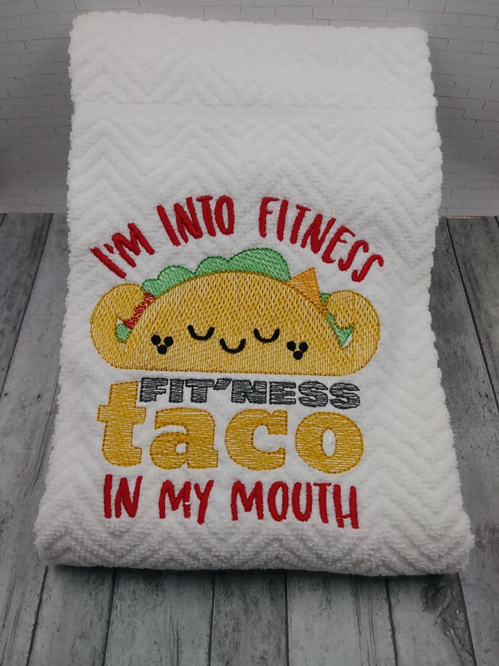 Fitness Tacos - 4 sizes- Digital Embroidery Design