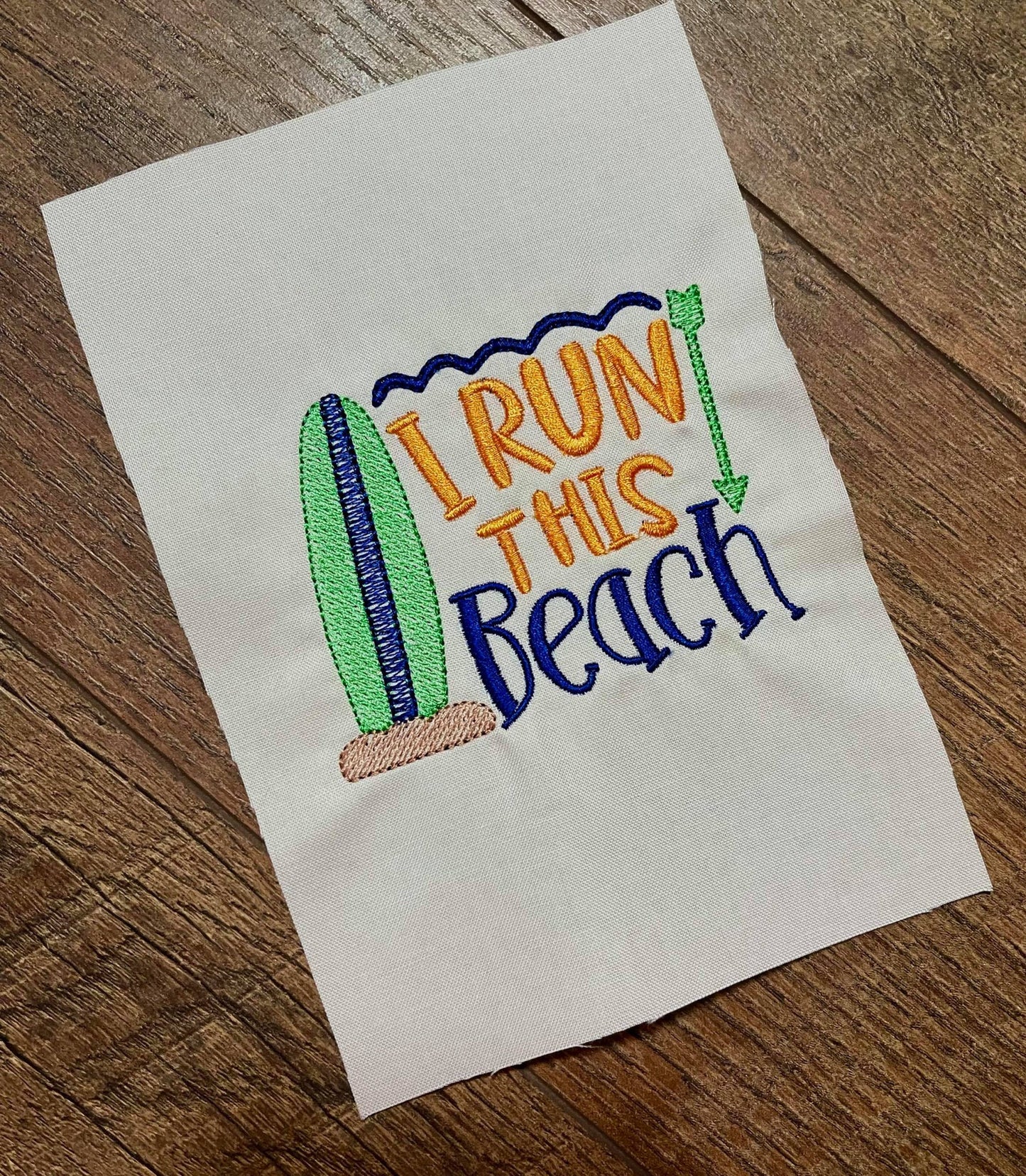 I Run this Beach - 3 sizes- Digital Embroidery Design