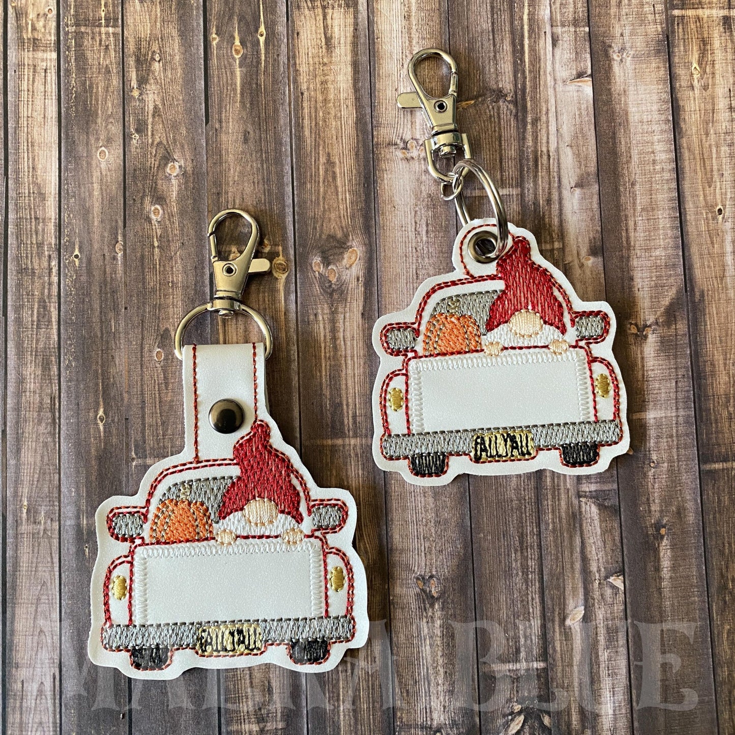 Gnome Fall Truck Fobs - DIGITAL Embroidery DESIGN