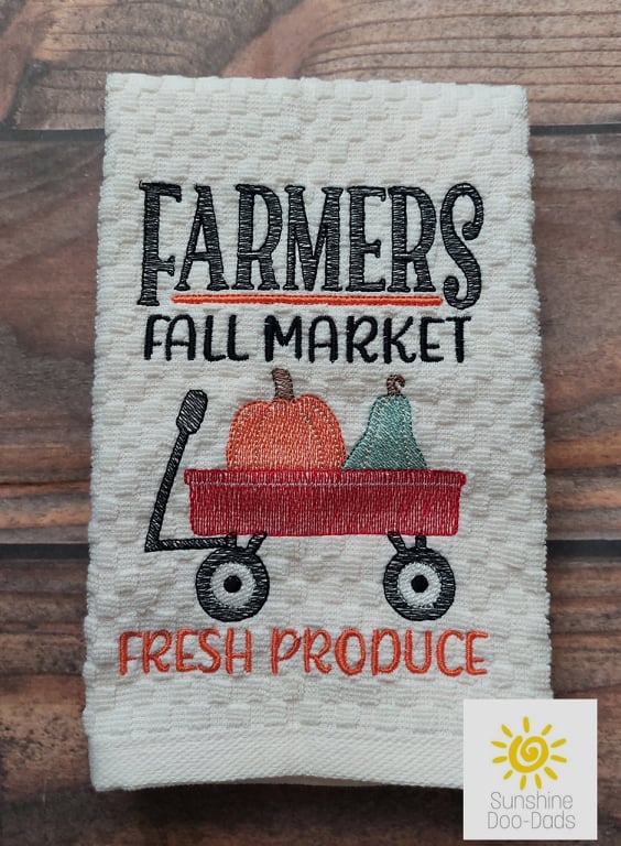 Farmers Fall Market - 3 sizes- Digital Embroidery Design