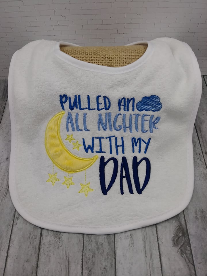 Pulled an All Nighter Dad - 3 sizes- Digital Embroidery Design