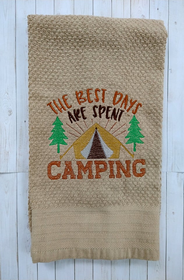 The Best Days are Spent Camping - 3 sizes- Digital Embroidery Design
