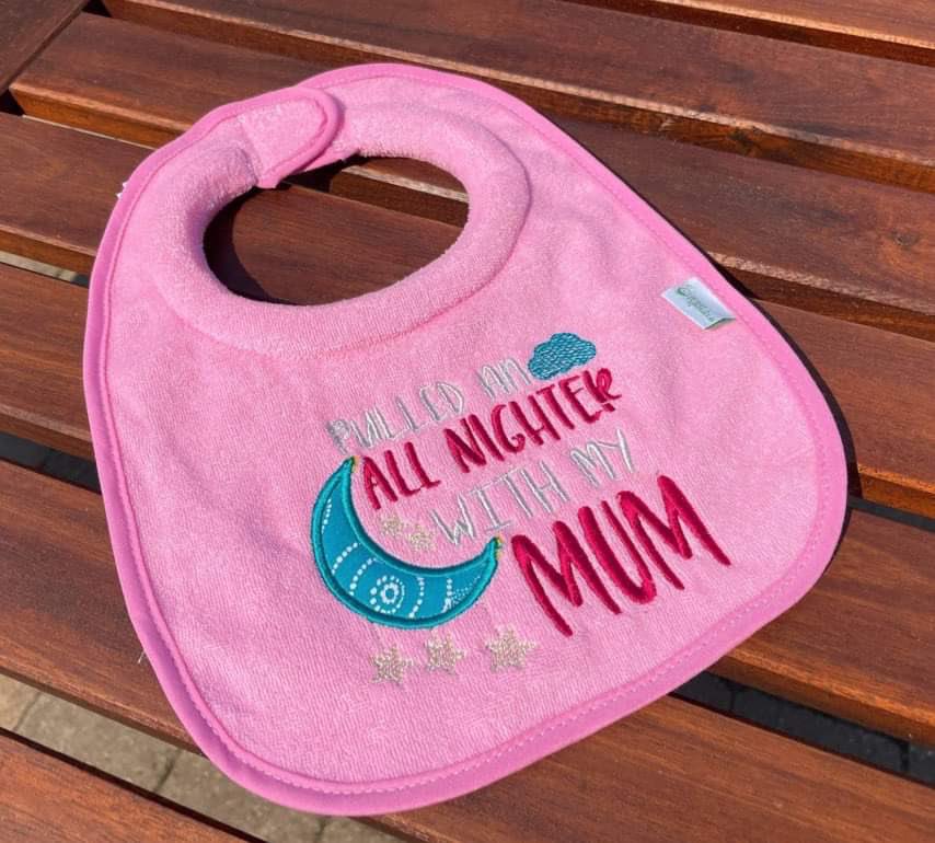 Pulled an All Nighter Mum - 3 sizes- Digital Embroidery Design