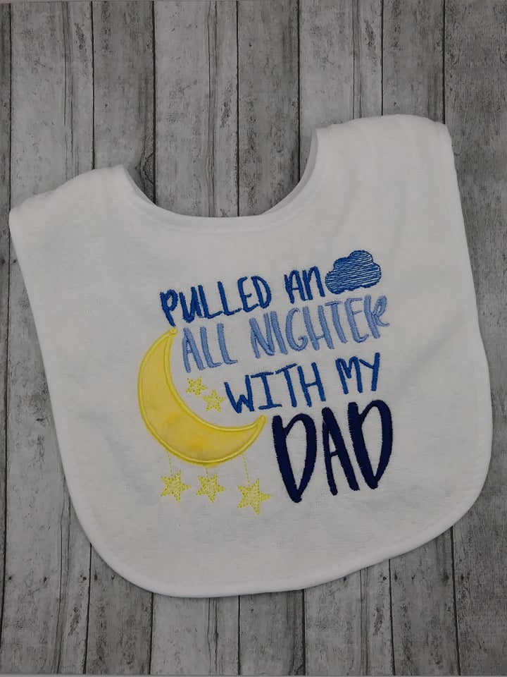 Pulled an All Nighter Dad - 3 sizes- Digital Embroidery Design
