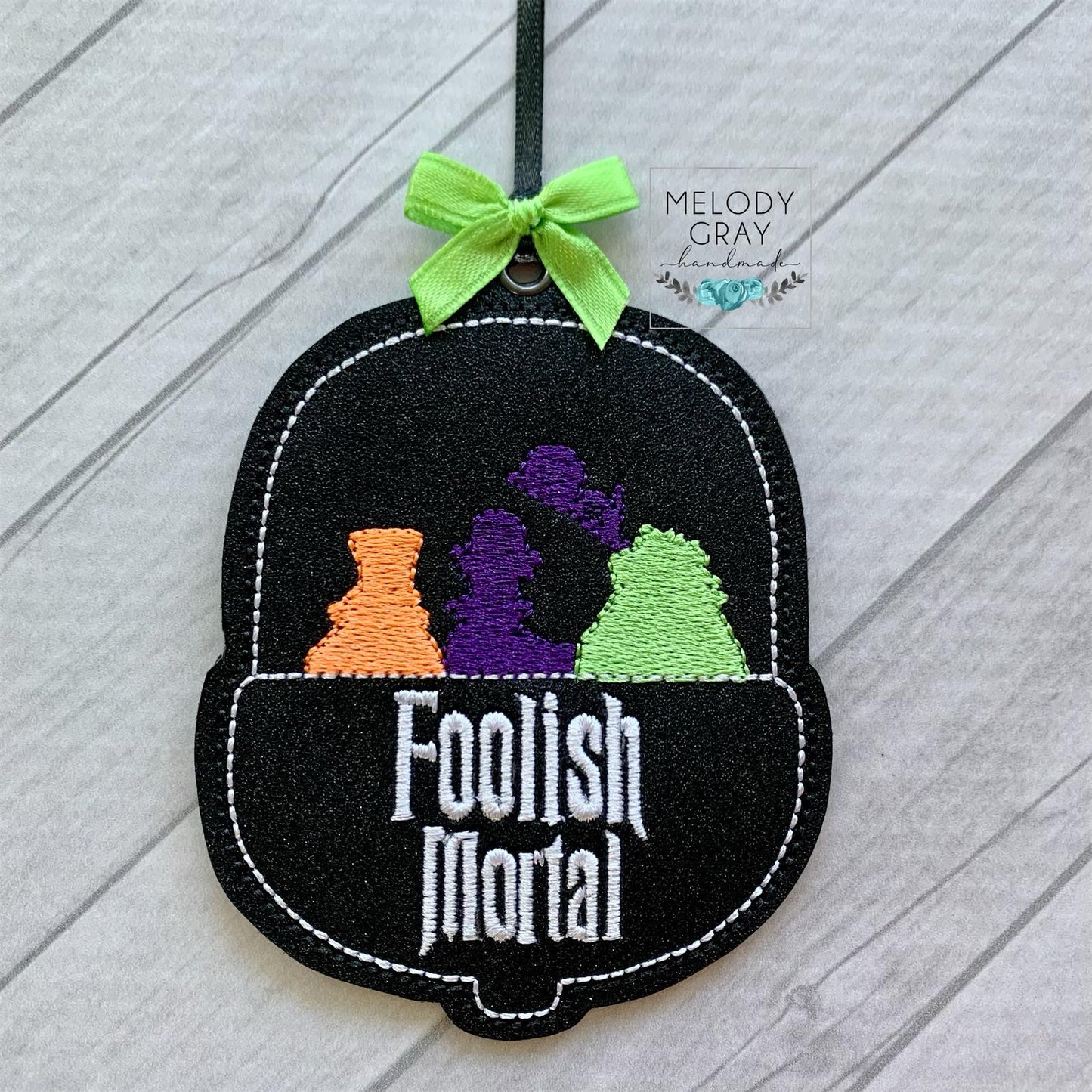 Foolish Mortal Ornament - Digital Embroidery Design
