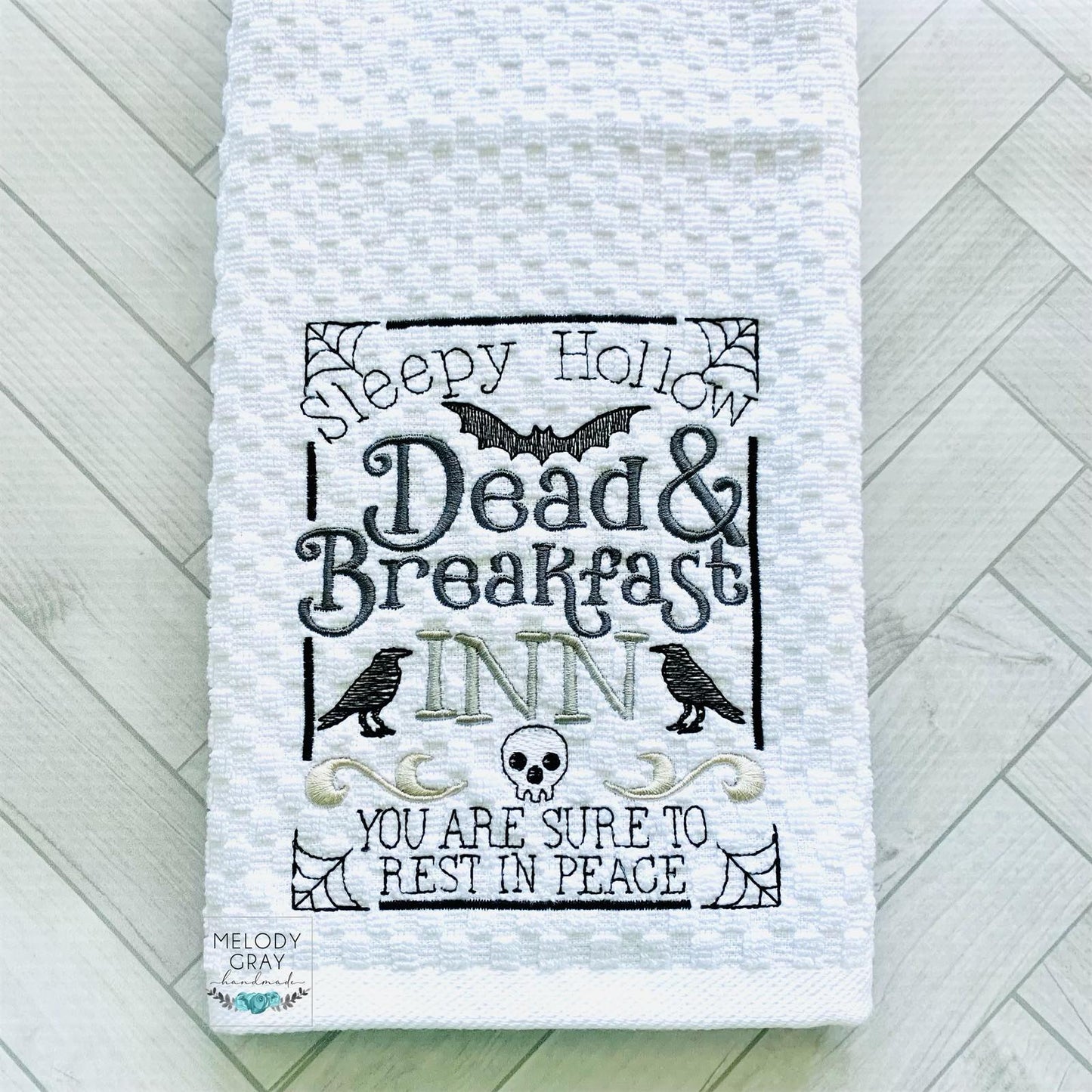 Dead and Breakfast - 3 sizes- Digital Embroidery Design