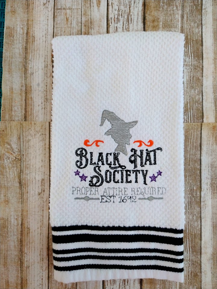 Black Hat Society - 4 sizes- Digital Embroidery Design