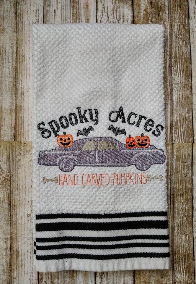 Spooky Acres - 3 sizes- Digital Embroidery Design