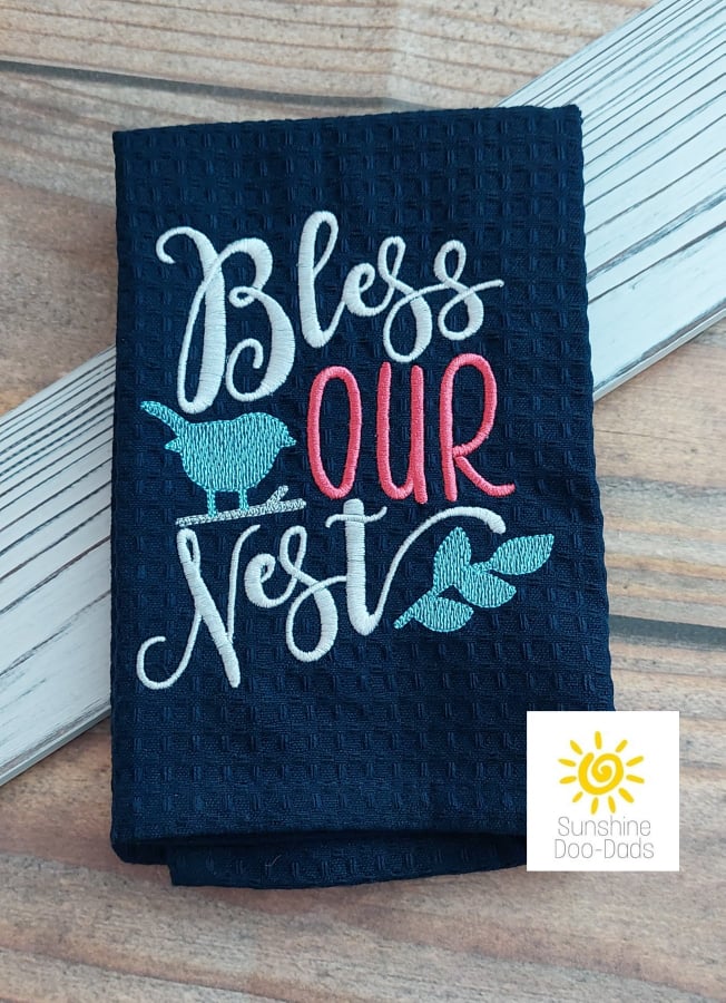 Bless Our Nest - 4 sizes- Digital Embroidery Design