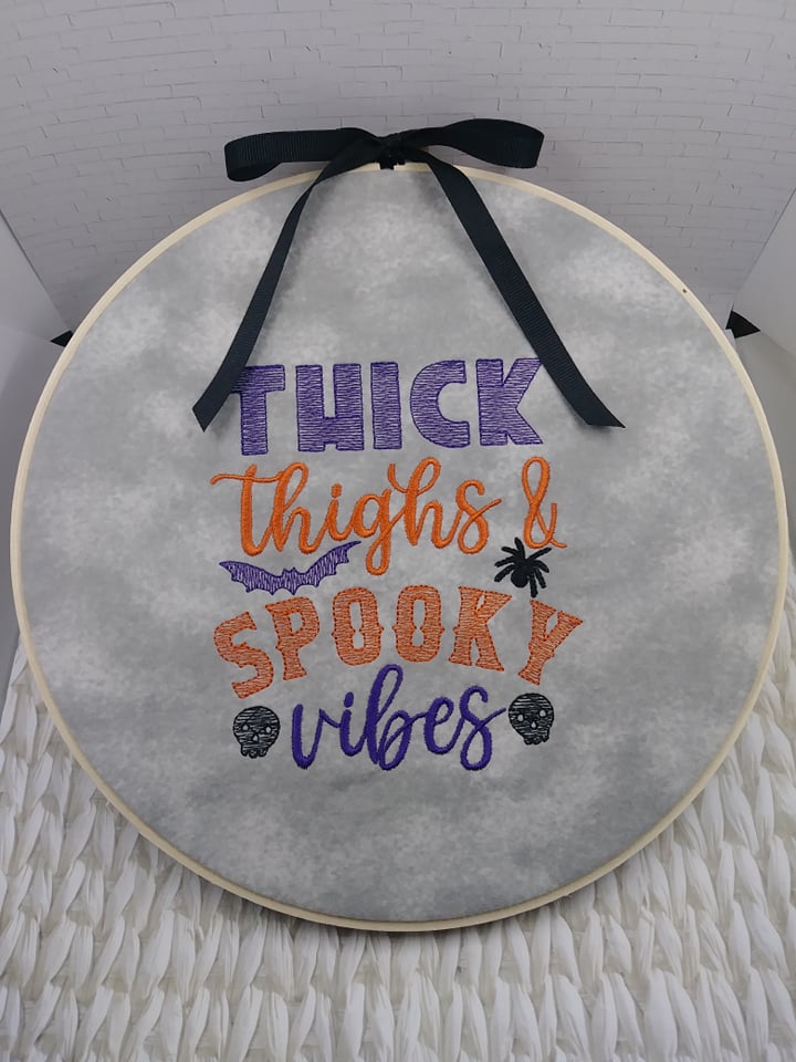 Spooky Vibes - 3 sizes- Digital Embroidery Design